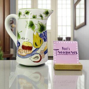 I Godinger GCC17 Wine Cheese Appetizers Tuscany Italian Theme Ceramic Pitcher